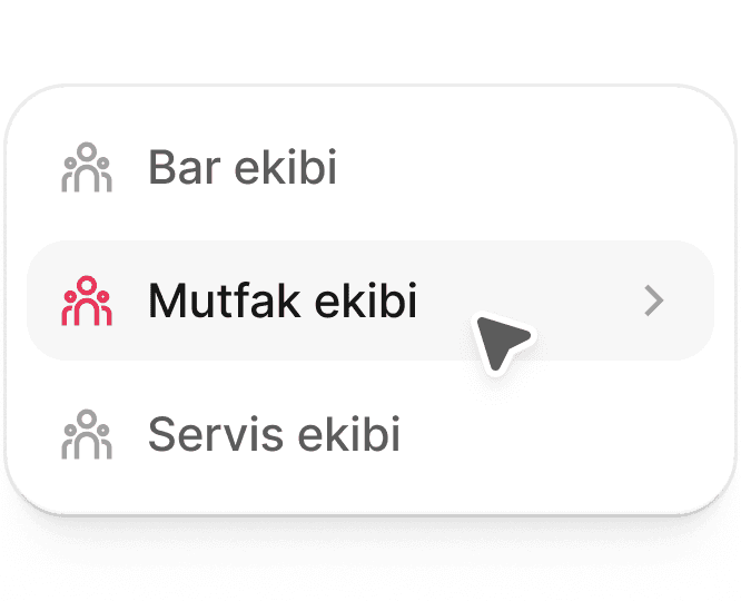 Departman ve proje bazlı takım planlama ekranı